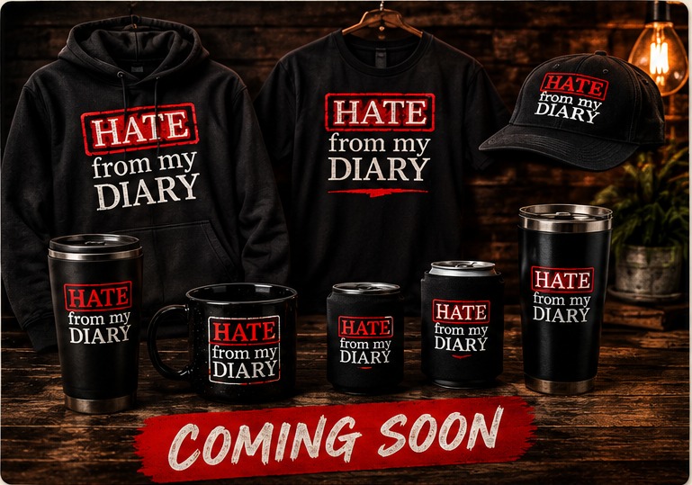 HFMD shop coming soon featuring a hoodie, T-shirt, hat, coffee mug, koozies and tumblers